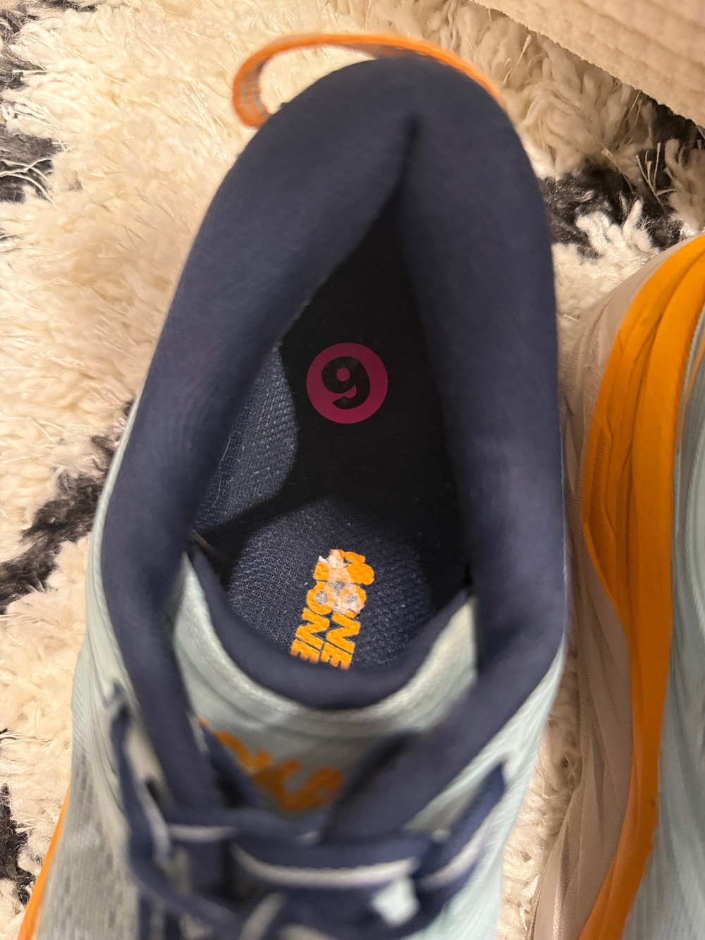 Hoka One One Bondi 7 Blue Haze Black Iris Womens Running Shoes Size 9 - Picture 6 of 14